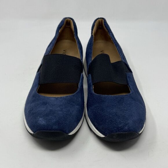 Vionic Cadee Loafers Womens 10 W Wide Blue Suede Mary Jane Slip On Shoes - Picture 5 of 16
